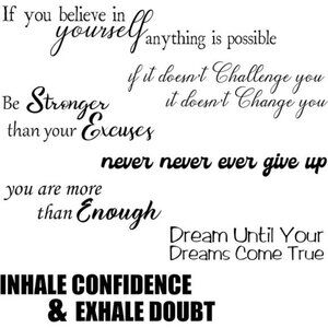 Inspirational Wall Decals Motivational Quotes Vinyl Stickers Office Home